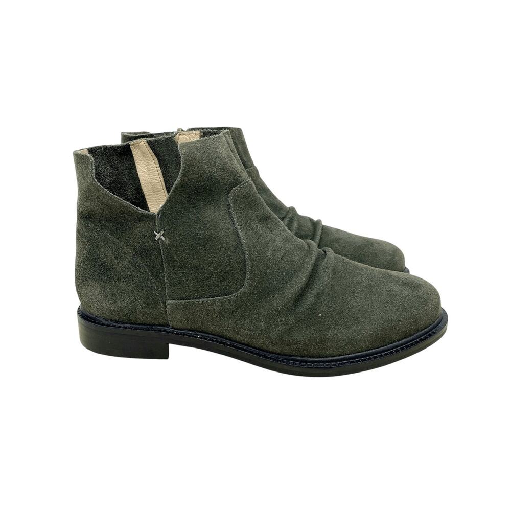 Kelsi Dagger Pine Latch Suede Leather Side Zip Ankle Bootie Women's Sz 5.5 NWOB